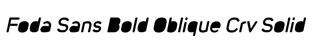Foda Sans Bold Oblique Crv Solid